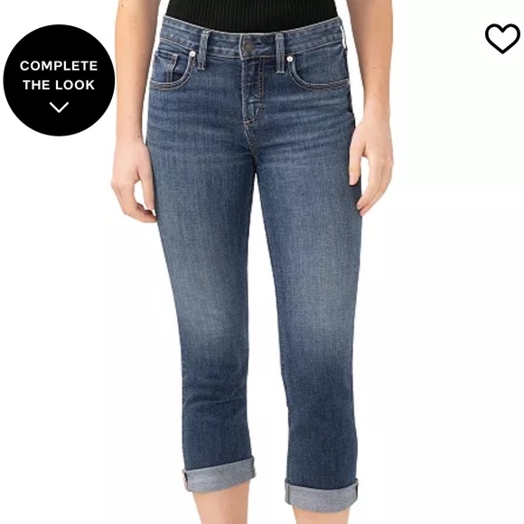 Silver Jeans Co Women's Suki Mid-Rise Curvy Capri Jeans 16W‎ Indigo NWT - Picture 1 of 9